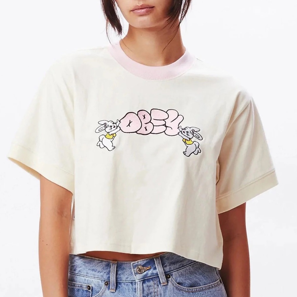 obey bunnies crop top
